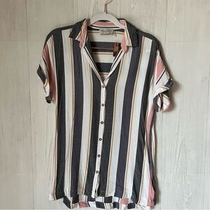 Pink, white, and gray shirt